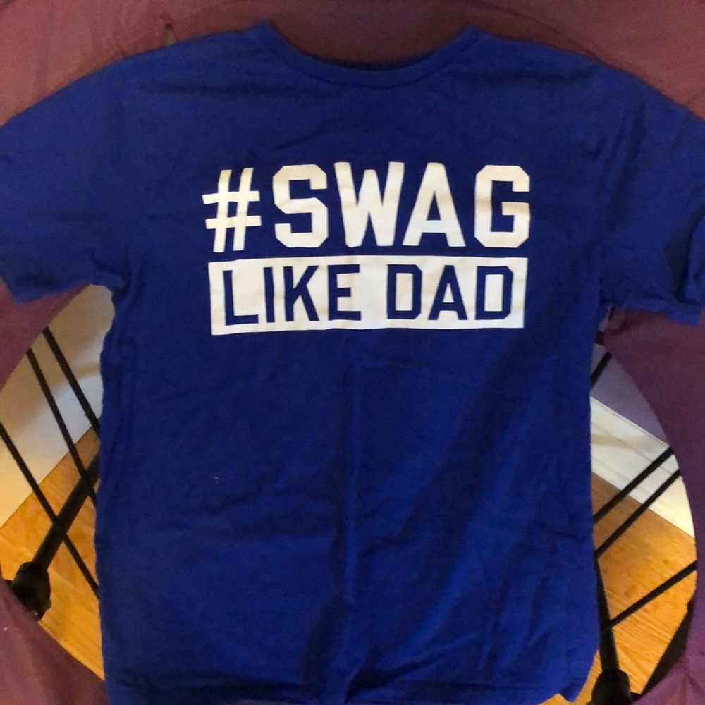 #swag like dad blue boys t-shirt